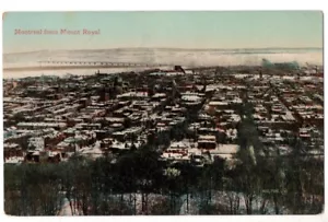 VINTAGE MONTREAL QC CANADA POSTCARD VIEW FROM MOUNT ROYAL c1910 100120 - Picture 1 of 2
