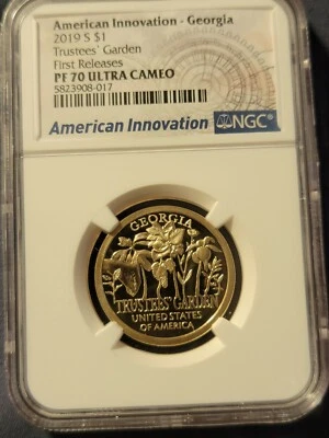 2019-S American Innovation Dollar GA Trustees' Garden NGC PR-70 UCAM - Image 1 of 3