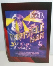 BREYGENT HORROR  SCI FI MOVIE POSTER TRADING CARD H.G. WELLS THE INVISIBLE MAN