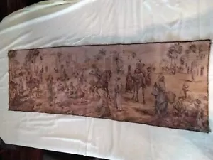 Vintage arabische Händler aus dem Nahen Osten Marktszene Wandteppich 54 Zoll x 18 Zoll - Bild 1 von 13