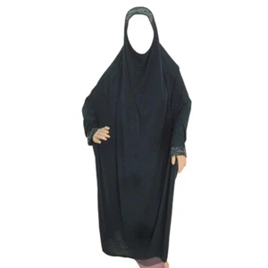 Eid Ramadan Women Full Cover Overhead Abaya Muslim Prayer Burqa Hijab Robe Dress - Picture 1 of 37