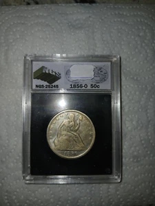 1856 o seated liberty half dollar - Picture 1 of 2