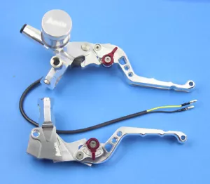 7/8" Silver Adelin CNC PX-2 Brake Clutch Levers Master Cylinder Fo Ruckus Zoomer - Foto 1 di 5