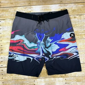 Hurley Mens Phantom VooDoo 20" Board Shorts Swim Surf Trunks 33 Oil Slick - Picture 1 of 8