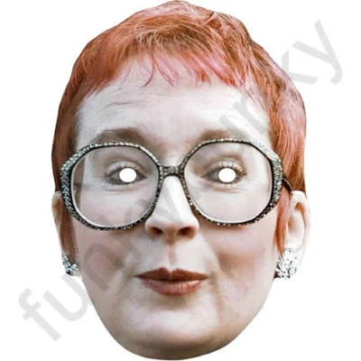 FUNKYBUNKY Sue Pollard Celebrity Card Face Mask - Ready To Wear - Fancy Dress