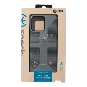 i1. Speck ImpactHero Grip Case for Moto G Stylus 5G (2023) - Light Blue/Gray - Picture 1 of 2