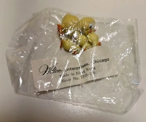Vtg Wilton Plastic Cup Cake Decoration Topper  Easter Duck Family Mom Babies Set - Picture 1 of 6