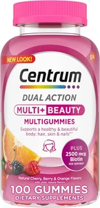 Centrum Dual Action Multi + Beauty MultiGummies Supplement 100 Stück - Bild 1 von 5