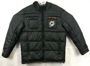 Herren Miami Dolphins NFL Pro Line schwarz Mantel mit durchgehendem Reißverschluss Jacke Polyester Größe L - Bild 1 von 11