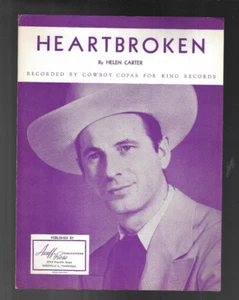 ALTE NOTEN COWBOY COPAS 1950 HEARTBROKEN Helen Carter Western - Bild 1 von 1
