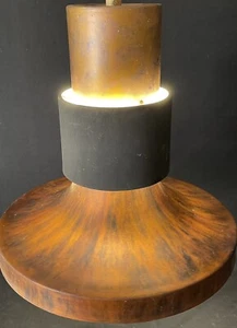••Vintage Mid Century Lightolier patiniertes Kupfer Pendelleuchte Lampe Leuchte - Bild 1 von 13