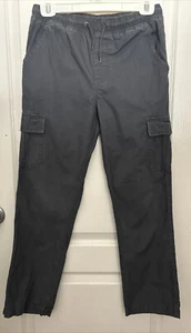 EUC Boys Gray Cargo Pants  Size MH 10/ 12 Simply Styled Elastic & Draw Waist - Picture 1 of 7