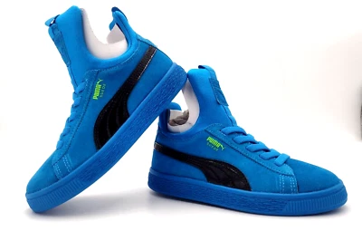 Puma Moda Zapatos Niños Tenis Talla 1 C/K Azul Real Gamuza Feroz ¡Nuevo En Caja! Foto 1 de 4