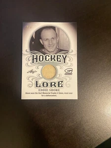 2016 LEAF Genesis Eddie Shore Game Used Jersey Hockey Lore 2/3 - Picture 1 of 2