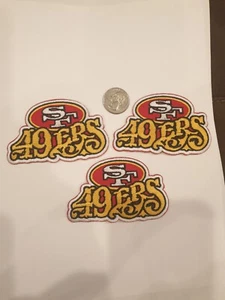 (3) FERRO DA STIRO SAN FRANCISCO 49ERS SU TOPPE RICAMATE 3,5 "X2,25" - Foto 1 di 1