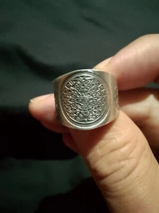 very old antique ring milange white gold and silver - Picture 1 of 8