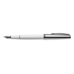 Cleo Skribent, pluma estilográfica, pluma estilográfica, metal clásico, en blanco, pluma F - Imagen 1 de 2