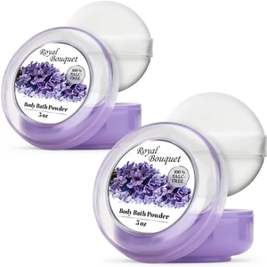 R-NEU Staubpuder für Frauen mit Puderquaste, 100% Talkumfrei, Elegant Royal B - Bild 1 von 12