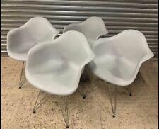 Four Light Grey Iconic Sting Ray Style Dining Chairs