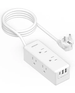 European Travel Plug Adapter with USB, Adapters for Travel Europe, US to Euro... - Picture 1 of 8