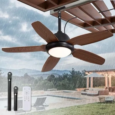 Outdoor 3-Color LED 6-Speed Ceiling Fan Remote Control,Waterproof, Light Kit - Image 1 of 4