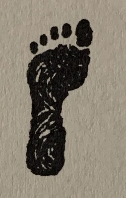 Image Encore Teeny Tiny Decorative Foot Rubber Stamp - Image 1 of 3