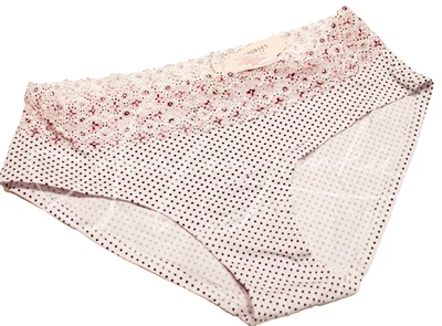 Victoria's Secret Vintage Panties Panty Medium LowRise Hiphugger Pink Polka Dots - Image 1 of 2