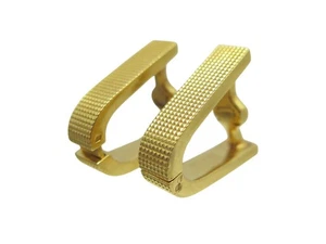 GEMELOS GUILLOCHE PUNTAS DIAMANTES ORO AMARILLO 18K 12GR PUÑOS - Imagen 1 de 1