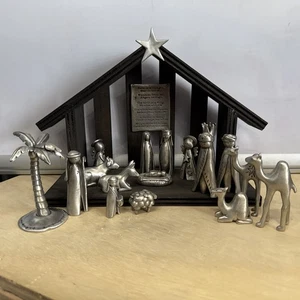 Lisa Leonard Designs - Joy To The World Pewter Nativity 19 Piece Set - Picture 1 of 15