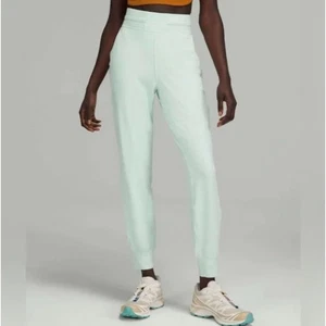 LULULEMON Ready to Rulu High-Rise Jogger Delicate Mint Blue Green Sz 16 {FF35} - Picture 1 of 7