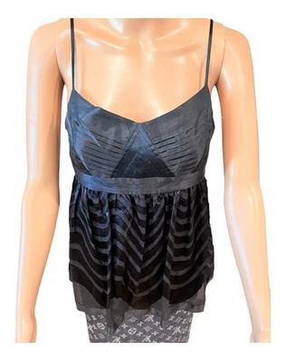 BCBG MaxAzria Silk Babydoll Top Empire Waist Lined XS (257) - Image 1 of 4