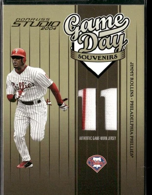 Donruss Studio #GD-66 2004 Jimmy Rollins Día del Juego Souvenirs Número #/250 Foto 1 de 2