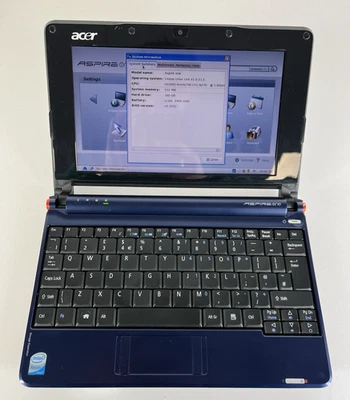 Acer Aspire One ZG5 Netbook 8.9" – Intel Atom N270 – 512MB RAM 160GB HDD  #234 - Image 1 of 4