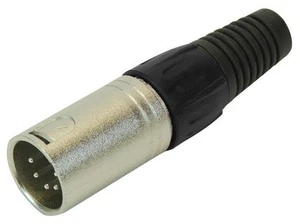 PRO SIGNAL - Penyambung XLR 5 Kutub dengan Penghalang Regang Hitam - Picture 1 of 1