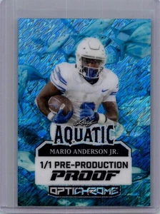 Mario Anderson Jr 2025 Leaf Optichrome Football 1/1 Pre Production Proof - Picture 1 of 1