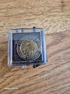 Vietnam War Veteran Label Pin - Picture 1 of 5