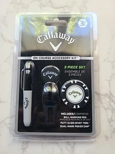 Callaway NEW Golf On-Course Accessory Kit Pen, Divot tool, Dual Mark Poker Chip  - Picture 1 of 5