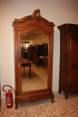 Armadio ad 1 Porta con specchio Francese del 1800 - Immagine 1 di 4