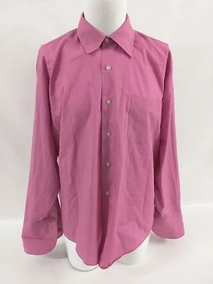 Vintage 1970s Lancer California Mens Pink Long Sleeve Flip Cuff Shirt Size XL - Image 1 of 4
