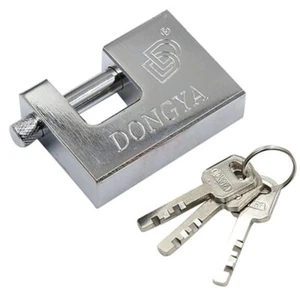 Heavy Duty Container Shutter Garage Security Padlock 3 Keys Stainless Steel New - Picture 1 of 13
