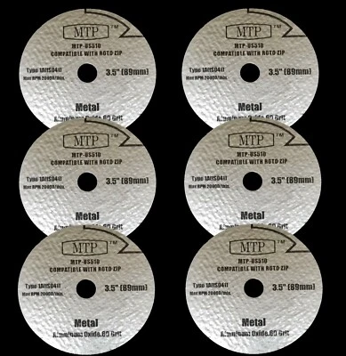 MTP 6x 3.5" in Abrasive Disc Metal Cutting Wheel For Dremel US40 US510 Ultra Saw