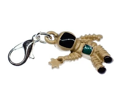 Astronaut Charm Weltraum Rakete Weltall Universum Miniblings Anhänger Beige - Bild 1 von 4