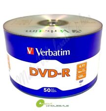 VERBATIM Blank DVD-R Logo Branded 4.7GB 16X Media Disc / LOT = 50 TO 1800 Discs