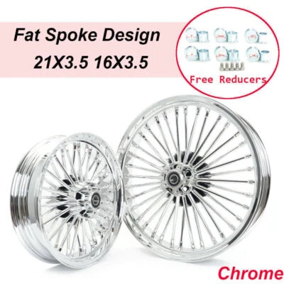 Ruedas de radios gruesos 21x3,5 16x3,5 para Harley Softail Heritage FLSTC Deuce Deluxe Foto 1 de 4