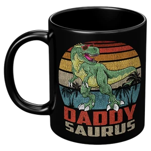 Tazza Daddysaurus T-Rex dinosauro Daddy Saurus famiglia abbinata Jurasskicked 11 oz - Foto 1 di 3