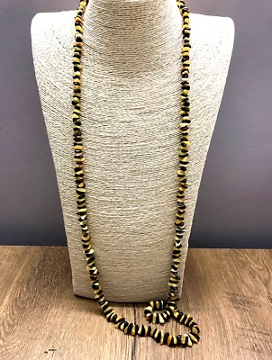 Collier ambre long cadeau perles pierres naturelles de la Baltique bijoux aut... - Photo 1/4