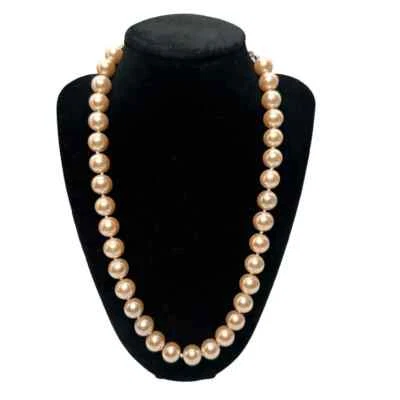 Collar KJL Kenneth Jay Lane Perfectamente Rosa Imitación Perla Collar Imitación Oro Rosa  Foto 1 de 4