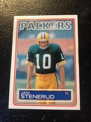 Jan Stenerud 1983 Topps & 1985 Bucky Scribner. Green Bay Packers - Image 1 of 4