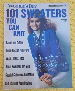 Woman's Day 101 Sweaters You Can Knit Magazine #3  1970 - Imagen 1 de 3