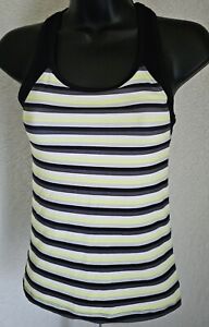 C9 Champion Shirt Top Blouse Size XS Womens White Green Gray Black Striped